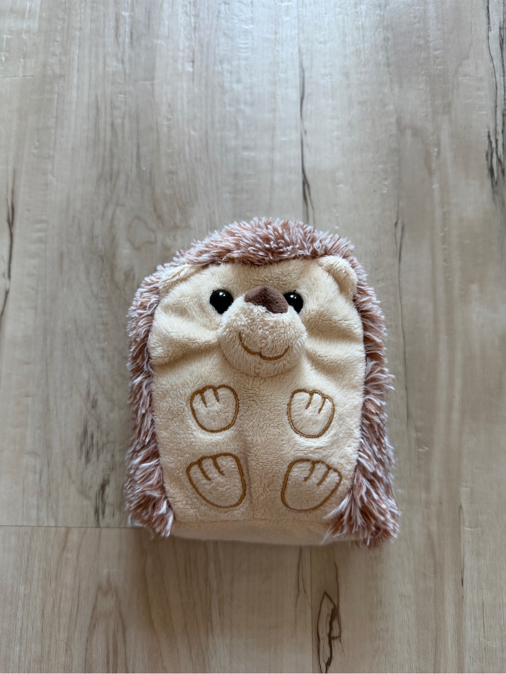 MICROWAVE HEATING PAD Plush Hedgehog - Cream & Light Brown